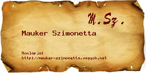 Mauker Szimonetta névjegykártya